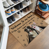 Personalized Paw Print Pet Doormat – Custom Dog & Cat Photo Mat