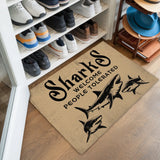 Funny Shark Doormat – Shark Lover Welcome Mat