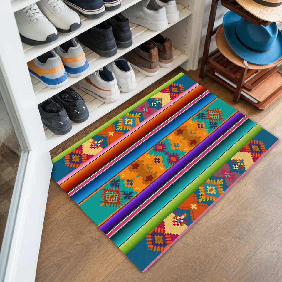 Southwestern Geometric Doormat – Colorful Boho Welcome Mat