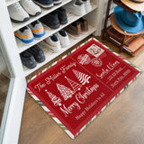 Personalized Family Christmas Doormat – Santa Mail Welcome Mat