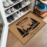 Personalized Campsite Doormat – Custom Couple Names Welcome Mat