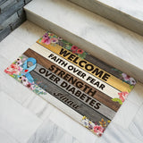Personalized Diabetes Awareness Doormat – Custom Name Mat
