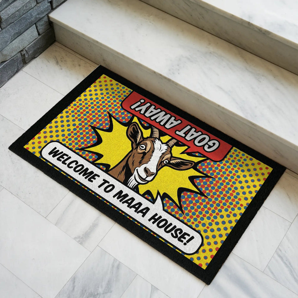 Funny Goat Doormat – Goat Lover Welcome Mat