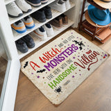 Funny Witch Family Doormat – Little Monsters Halloween Mat