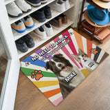 Personalized Retro Pet Doormat – Custom Dog & Cat Photo Mat