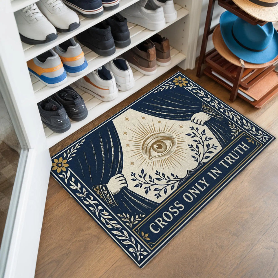 Mystical All-Seeing Eye Doormat – Gothic Truth Welcome Mat