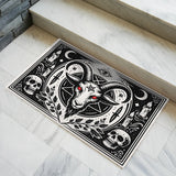 Occult Goat Doormat – Pentagram Skull Gothic Welcome Mat