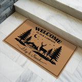 Personalized Campsite Doormat – Custom Couple Names Welcome Mat