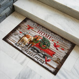 Christmas Horse Doormat – Rustic Farmhouse Holiday Welcome Mat