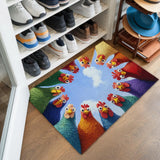 Colorful Chicken Doormat – Curious Hens Welcome Mat
