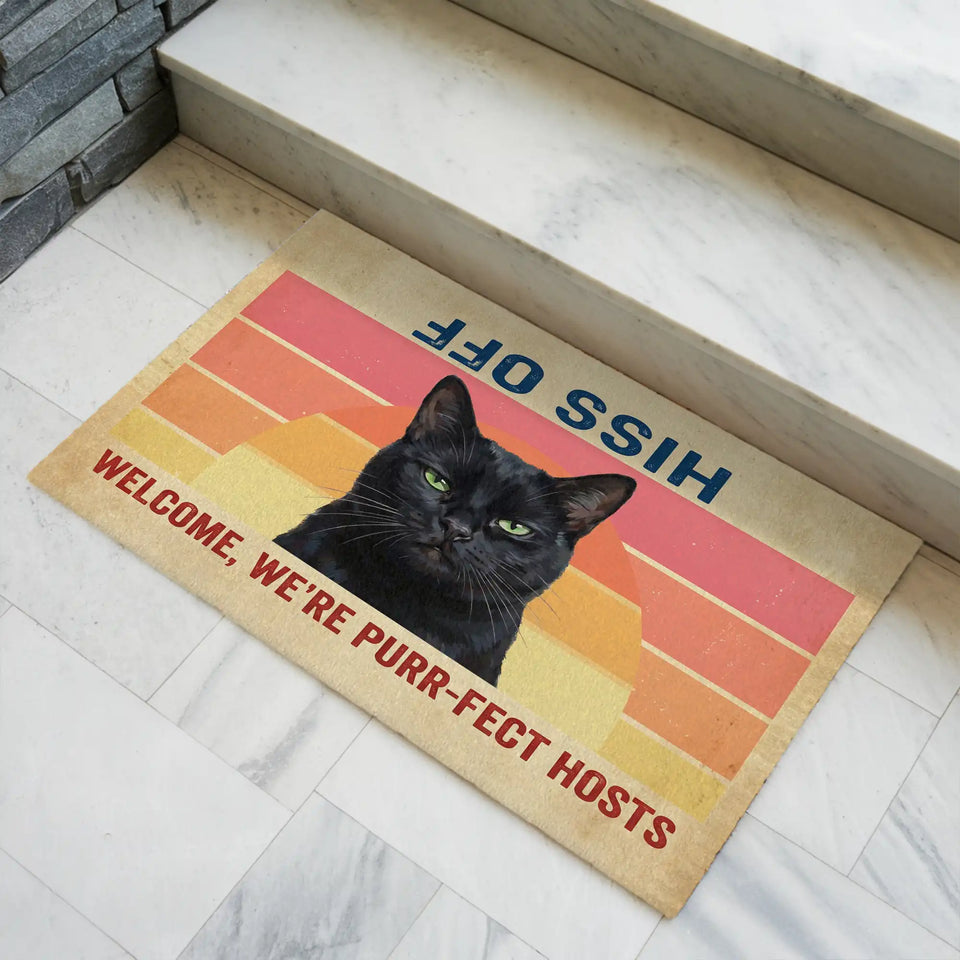 Personalized Cat Photo Doormat – Custom Pet Welcome Mat