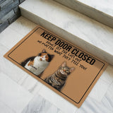 Personalized Cat Doormat – Custom Pet Names Keep Door Closed Mat