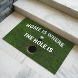 Funny Golf Doormat – Home Is Where the Hole Is Welcome Mat