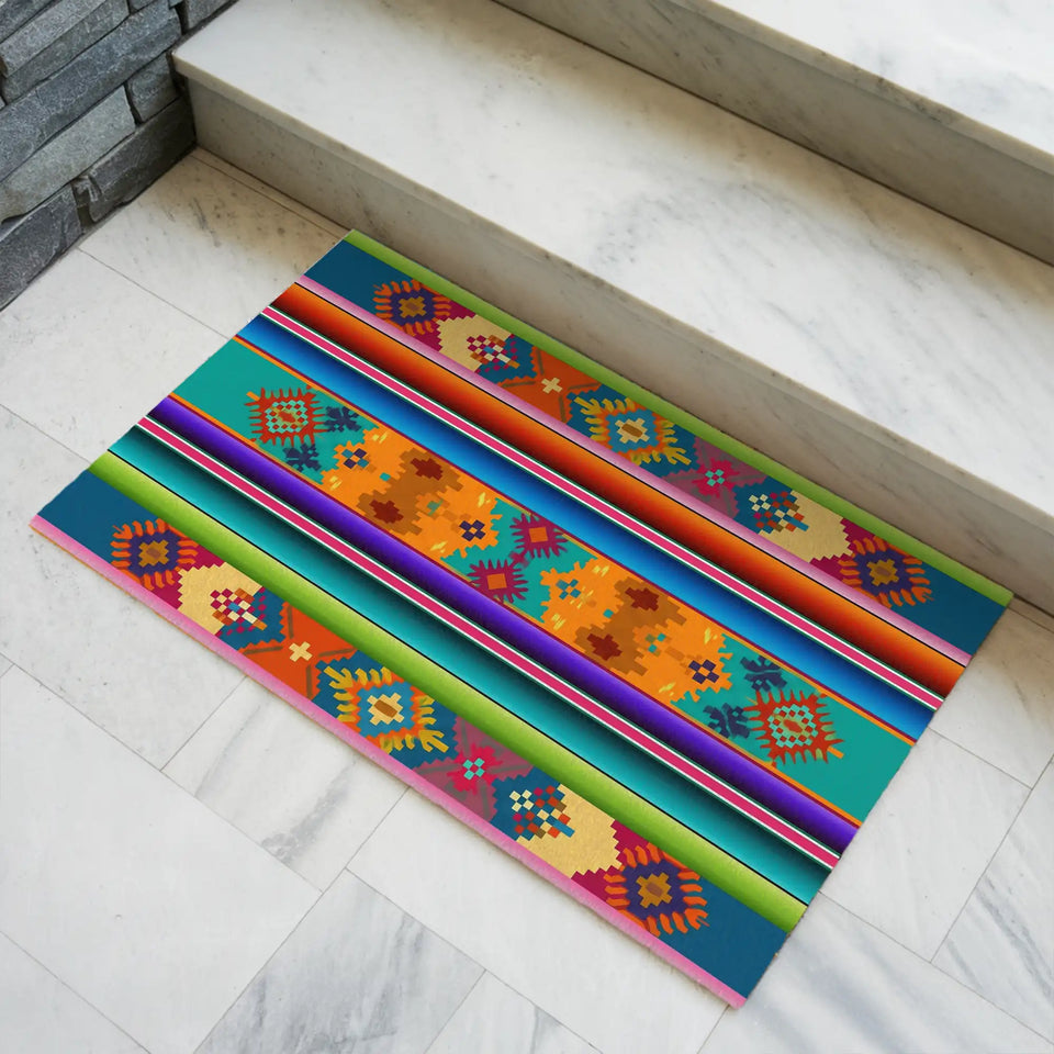 Southwestern Geometric Doormat – Colorful Boho Welcome Mat