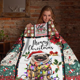 Pug Christmas Blanket – Merry Christmas Dog Lover Patchwork Throw