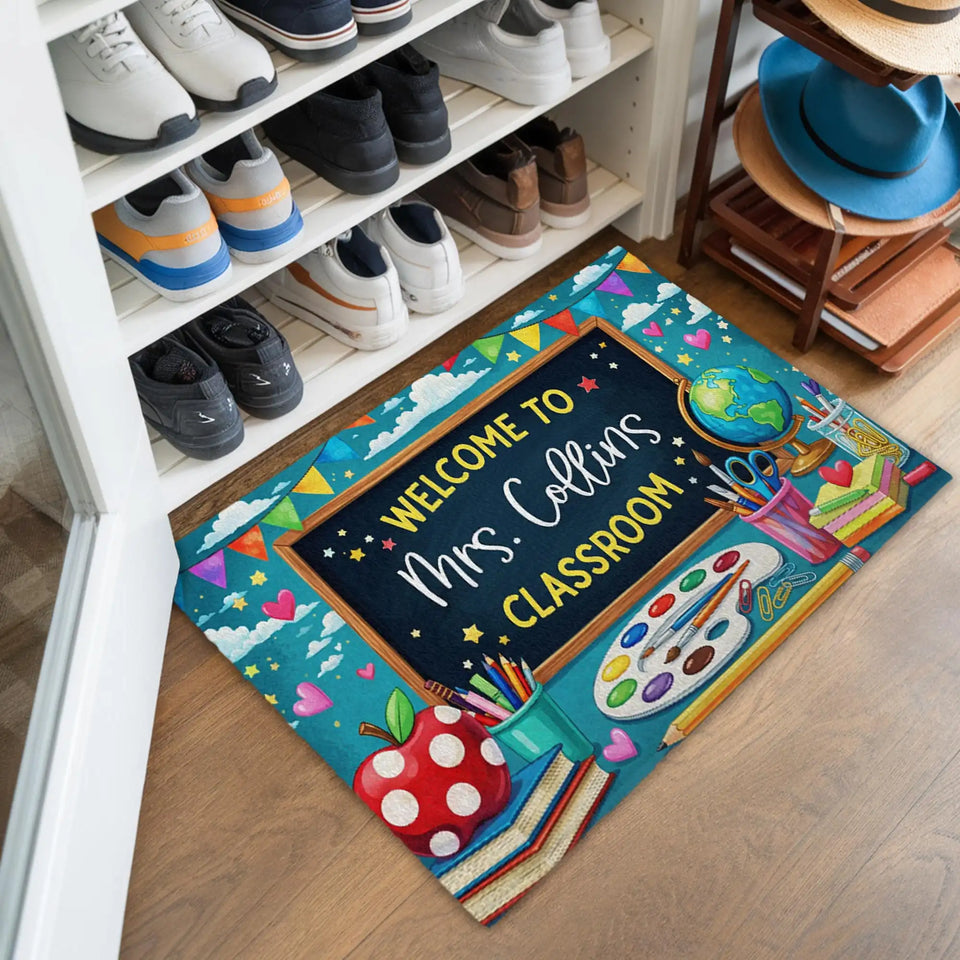 Personalized Teacher Doormat – Custom Classroom Welcome Mat