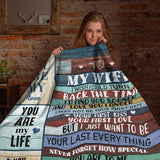 Personalized Wife Blanket From Husband – Rustic Wood Love Gift