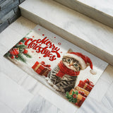 Christmas Cat Doormat – Merry Christmas Kitten Welcome Mat
