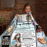Personalized Nurse Blanket for Daughter From Mom – Custom Nurse Gift