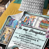 Personalized Nurse Blanket for Daughter From Mom – Custom Nurse Gift