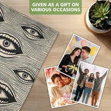 Surreal Eye Mouth Doormat – Black & White Optical Art Mat