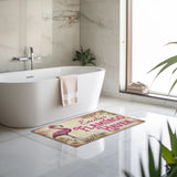 Personalized Vintage Flamingo Doormat – Custom Name Tropical Mat