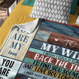 Personalized Wife Blanket From Husband – Rustic Wood Love Gift