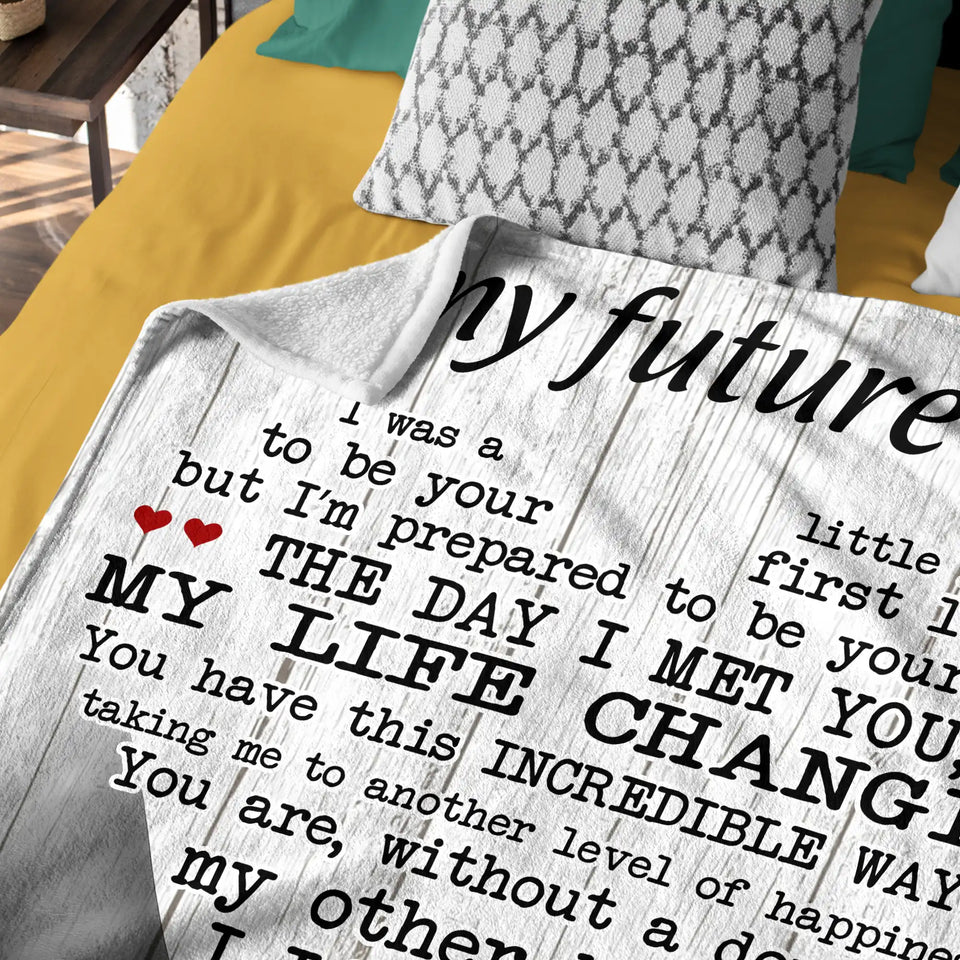 Personalized Future Wife Blanket – Custom Names Romantic Love Gift