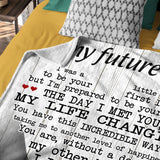 Personalized Future Wife Blanket – Custom Names Romantic Love Gift
