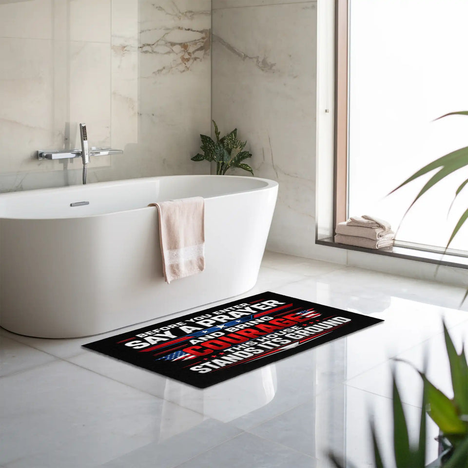 Patriotic Prayer Doormat – American Flag Welcome Mat