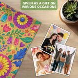 Colorful Folk Floral Doormat – Boho Botanical Welcome Mat