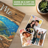 Personalized Sea Turtle Couple Doormat – Custom Names & Date Mat