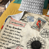 Personalized Grandson Blanket From Grandpa – Sunflower Airmail Gift