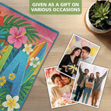 Tropical Aloha Doormat – Hawaiian Floral Beach Welcome Mat
