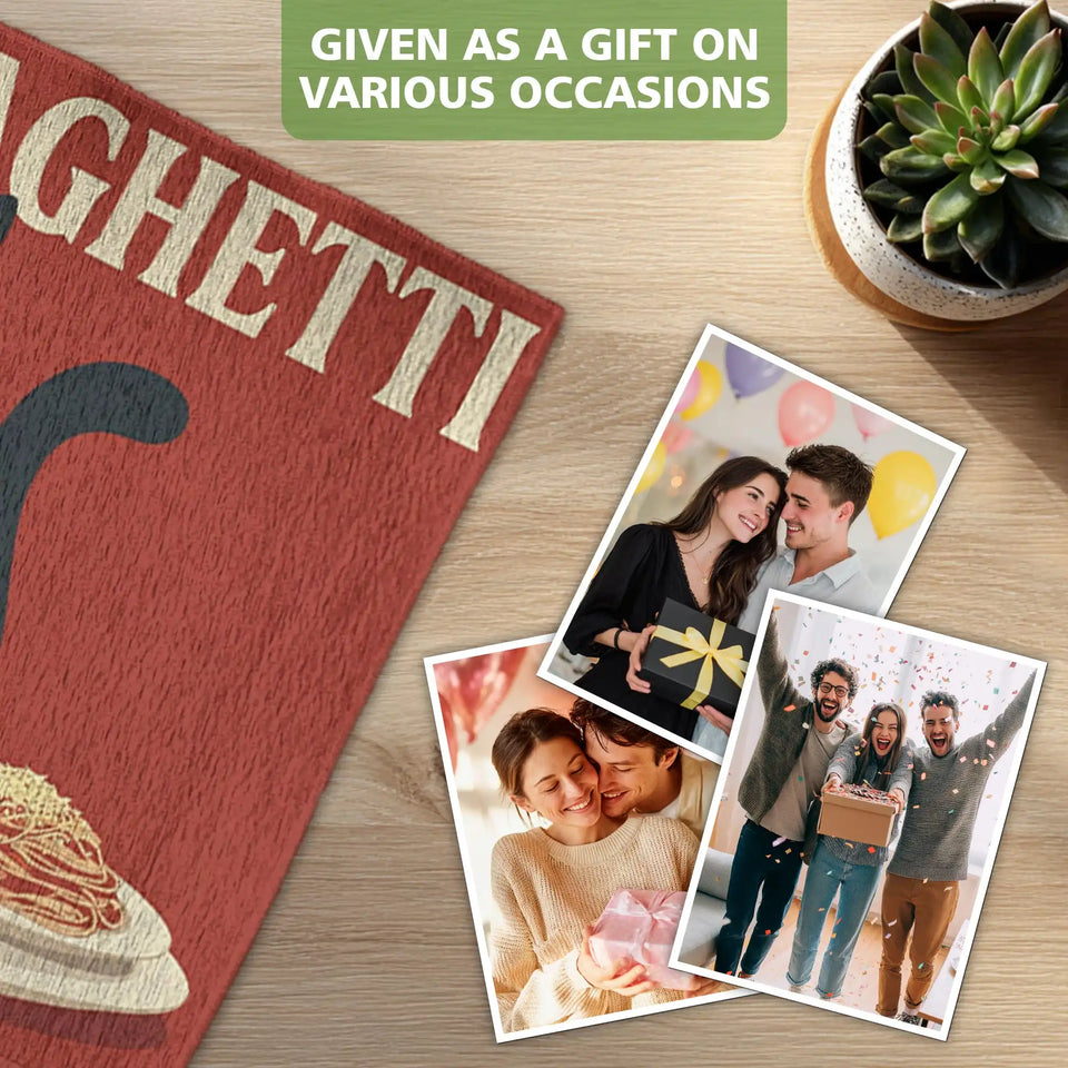Funny Spaghetti Cat Doormat – Pasta Lover Welcome Mat