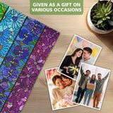 Rainbow Floral Doormat – Stained Glass Flower Welcome Mat