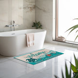 Personalized Beach House Doormat – Custom Family Name Turtle Mat