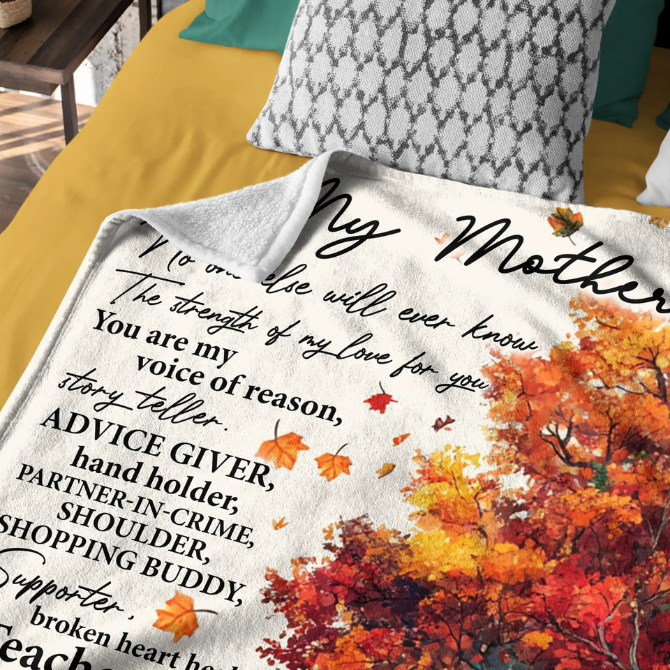 Personalized Mother Blanket – Autumn Tree Love Gift