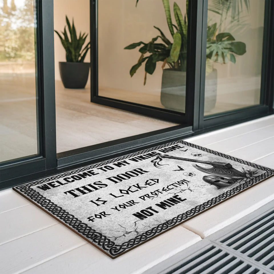 Viking Doormat – Locked Door Norse Welcome Mat