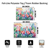 Flamingo Doormat – Tropical Watercolor Door Mat