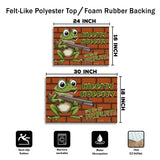Funny Frog Doormat – Get Off My Property Welcome Mat