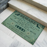 Witchy Doormat – Mystical Moon & Bat Welcome Mat