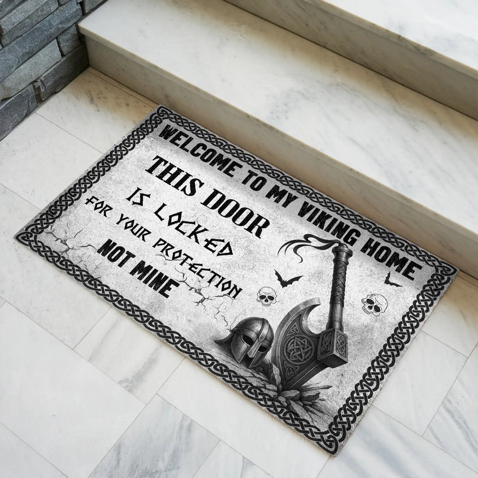 Viking Doormat – Locked Door Norse Welcome Mat