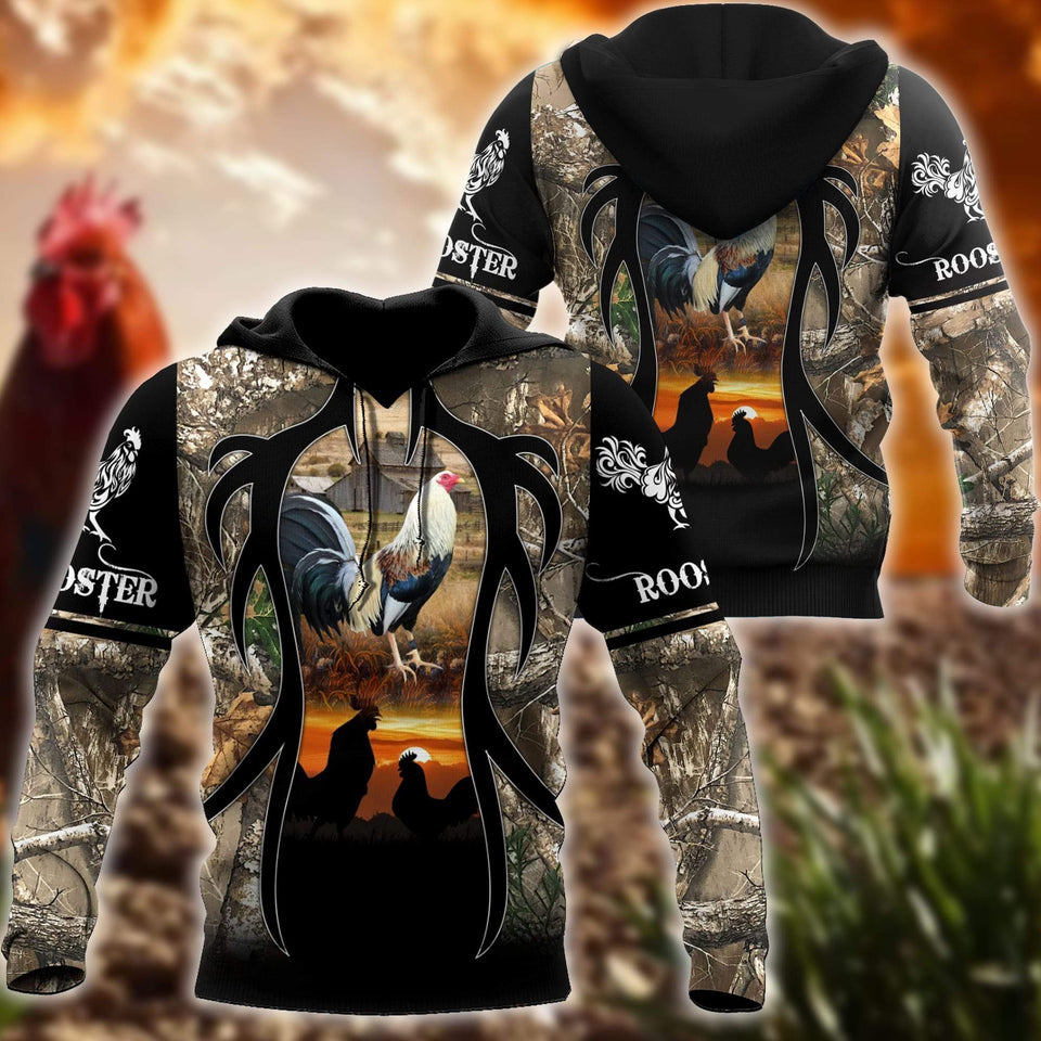 Rooster Camo All Over Print Unisex Hoodie
