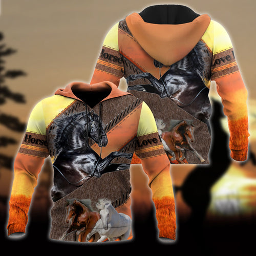 Love Horse All Over Print  Unisex Hoodie