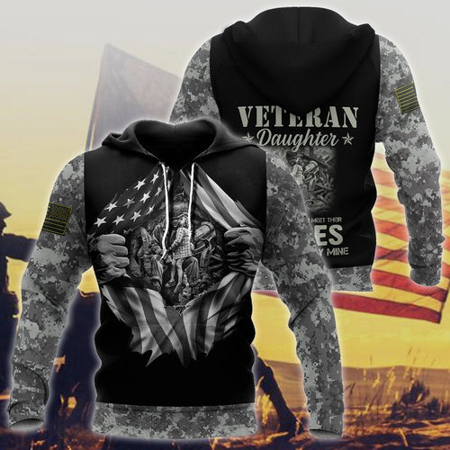Veteran Daughter All Over Printed Unisex Hoodie