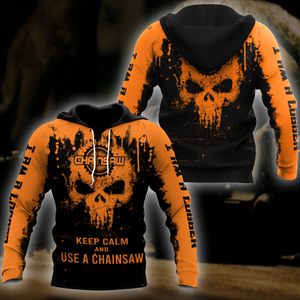 Unisex Hoodie All Over Print Skull Gifts Skull Chainsaw All Over Printed Unisex Hoodie