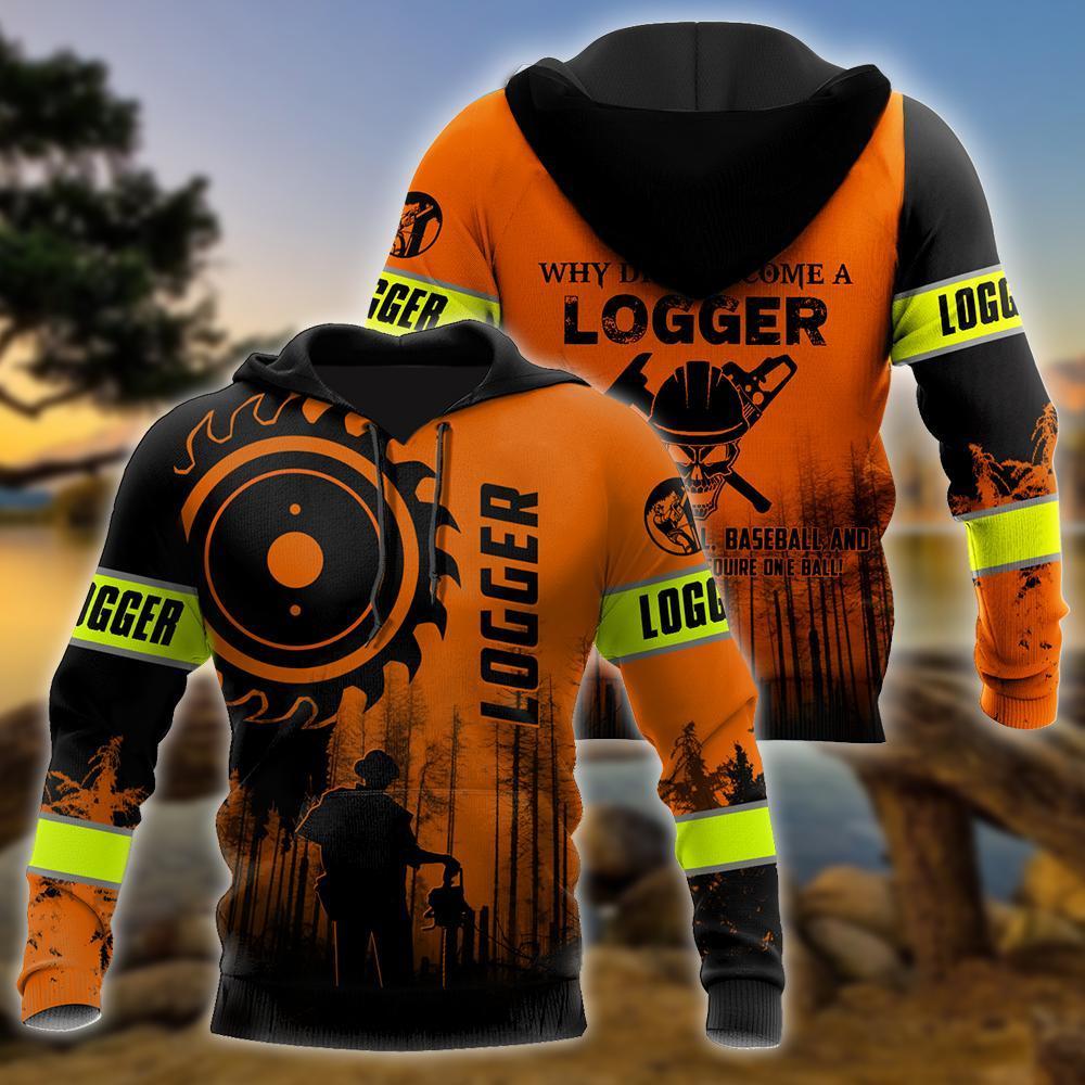 Unisex Hoodie All Over Print Logger Gifts Logger Circle Saw Blade Man Orange Unisex Hoodie Labour Day Gifts