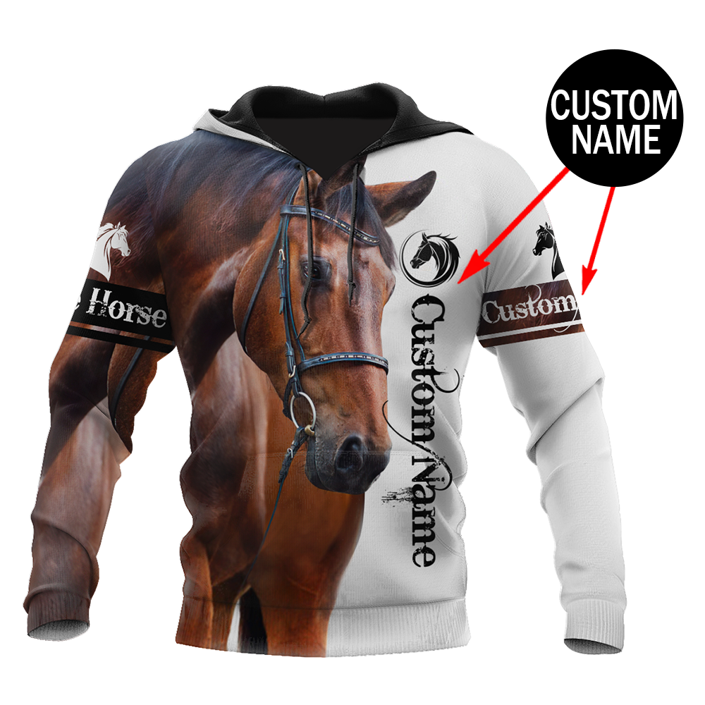 Animal Gifts Horse Gifts Love Horse Personalized Unisex Hoodie