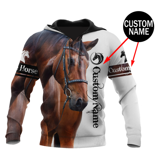 Animal Gifts Horse Gifts Love Horse Personalized Unisex Hoodie